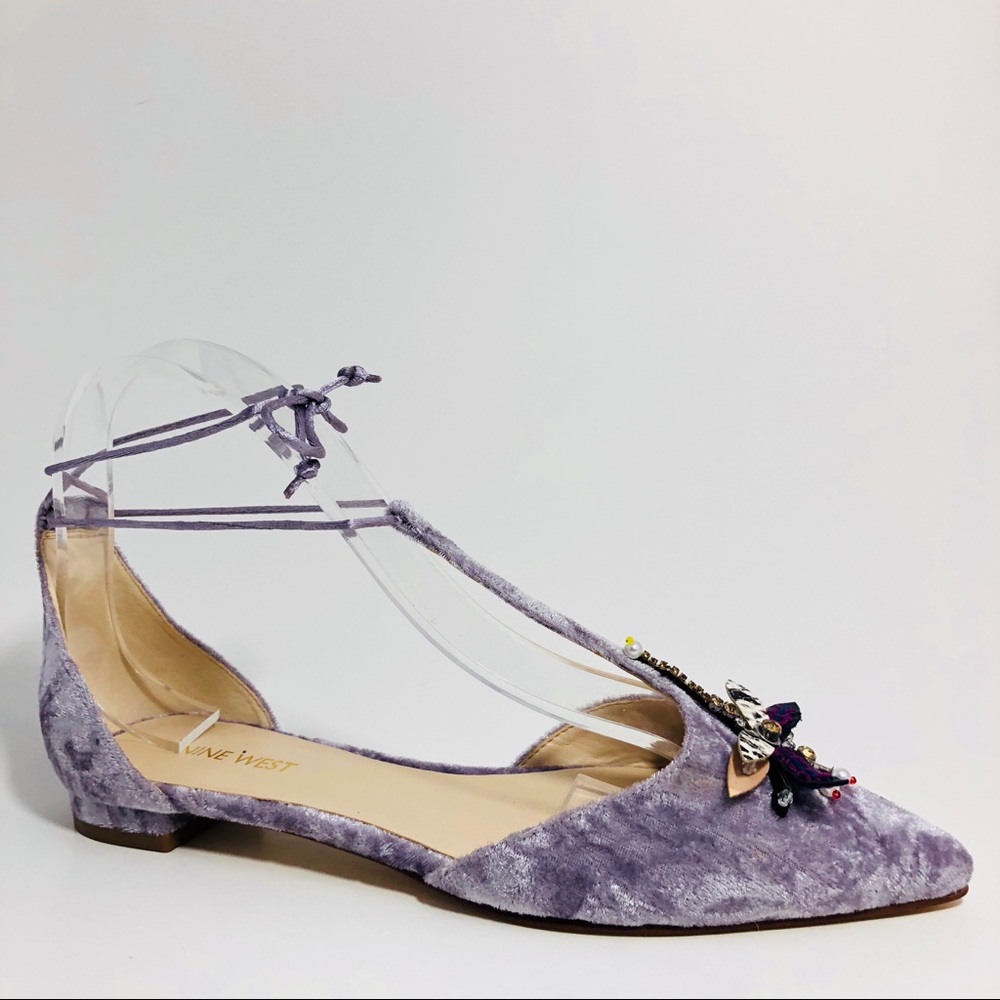 Nine West Amethyst Purple Fabric Flat